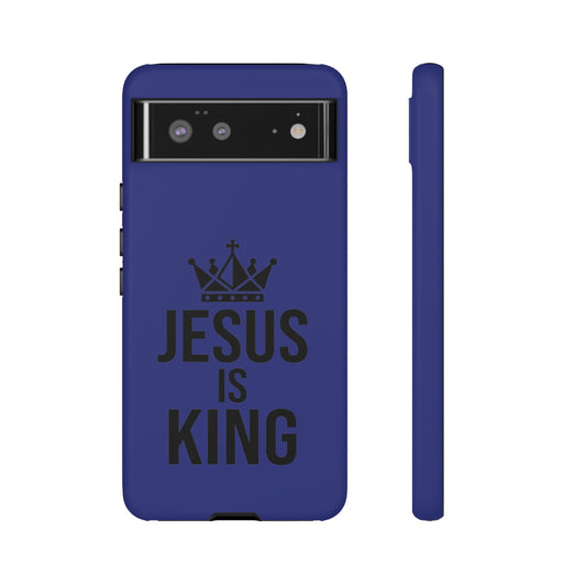 Jesus Is King Phone Case – Christian Faith Religious Protective Cover