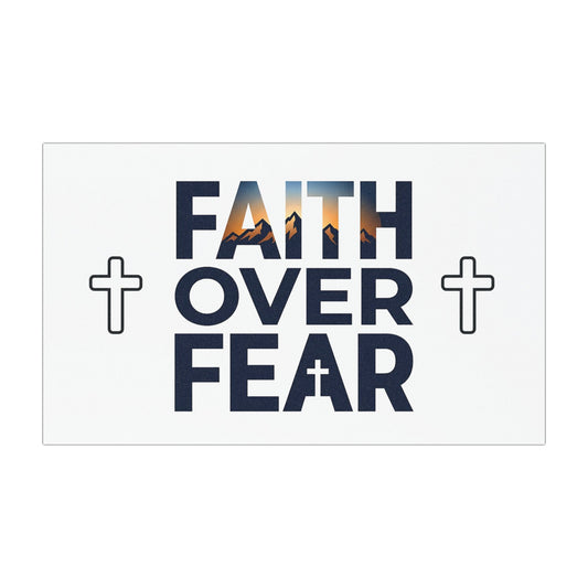 Faith Over Fear Car Magnet — Christian Inspirational Vehicle Decal