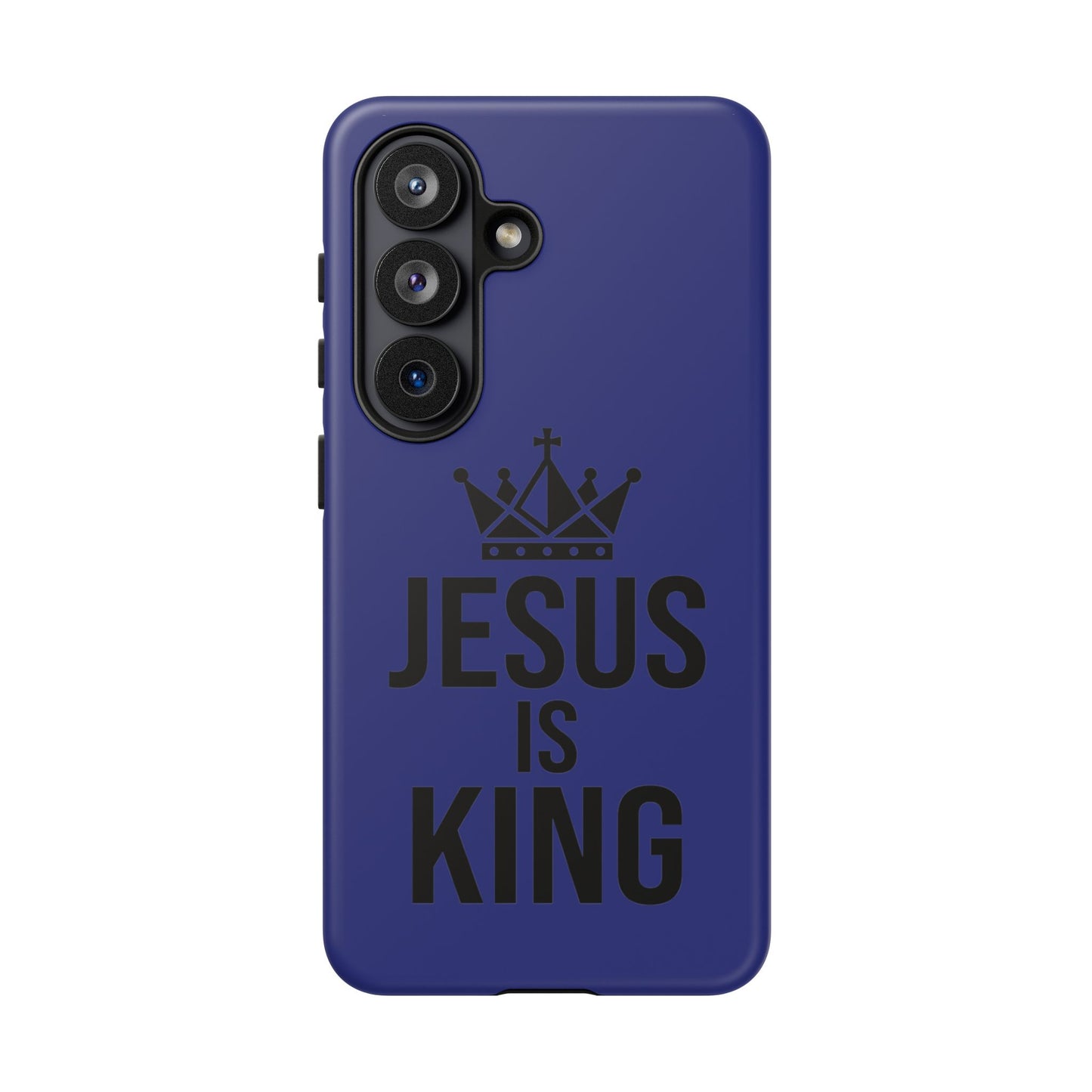 Jesus Is King Phone Case – Christian Faith Religious Protective Cover