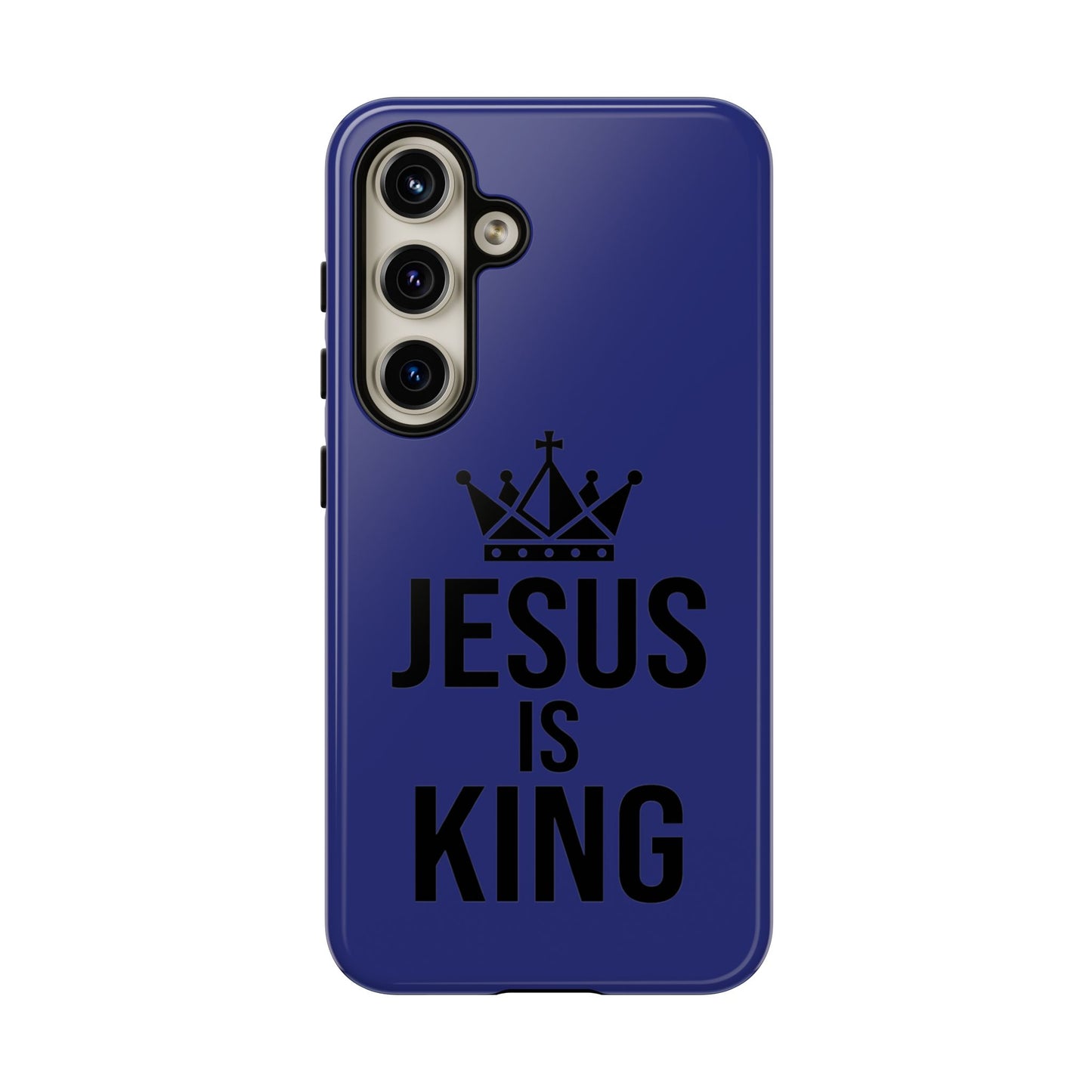 Jesus Is King Phone Case – Christian Faith Religious Protective Cover