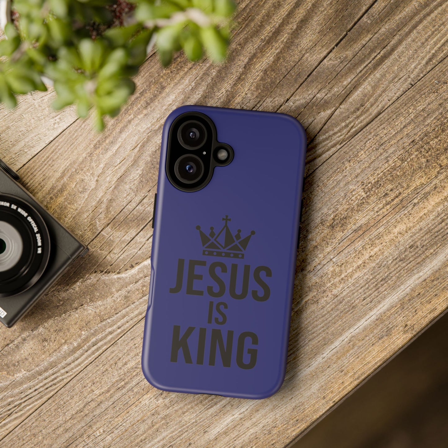 Jesus Is King Phone Case – Christian Faith Religious Protective Cover