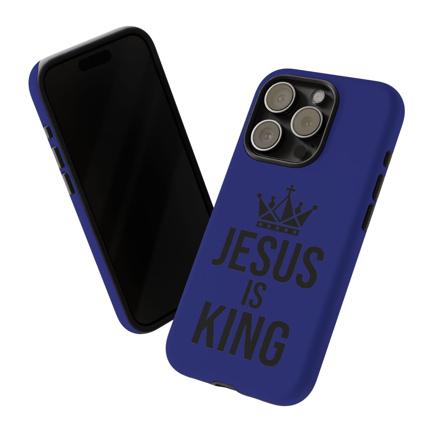 Jesus Is King Phone Case – Christian Faith Religious Protective Cover