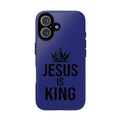Jesus Is King Phone Case – Christian Faith Religious Protective Cover