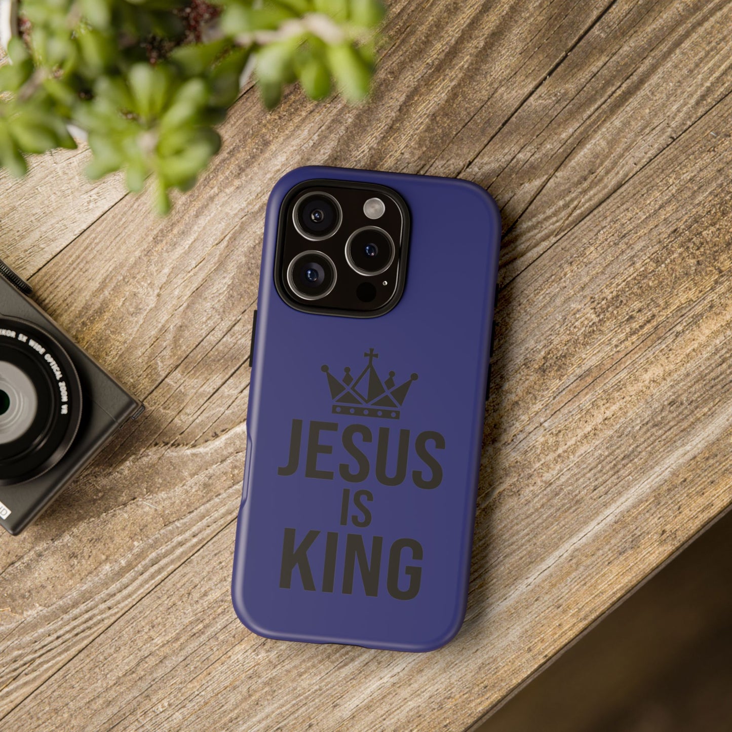 Jesus Is King Phone Case – Christian Faith Religious Protective Cover