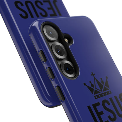 Jesus Is King Phone Case – Christian Faith Religious Protective Cover
