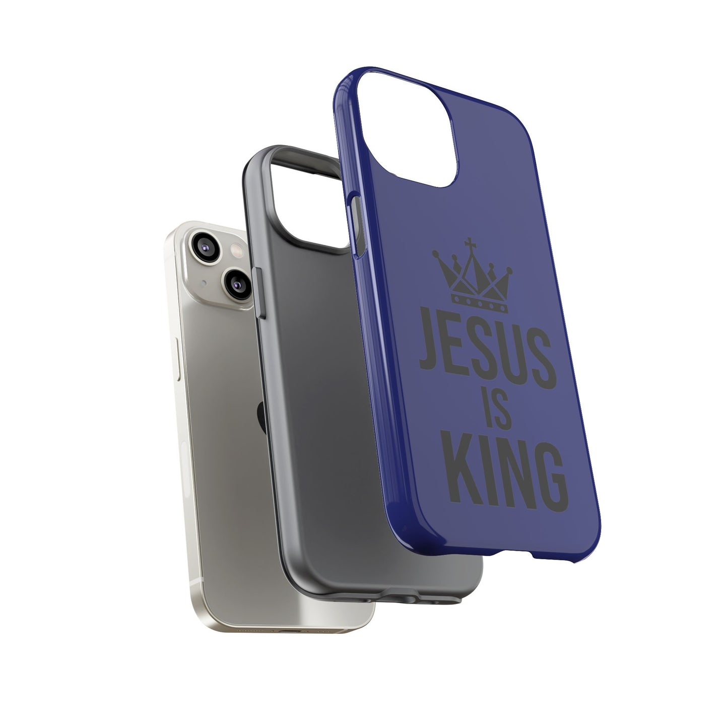 Jesus Is King Phone Case – Christian Faith Religious Protective Cover