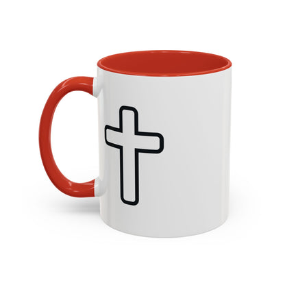 Jesus Is King Accent Coffee Mug — Christian Faith Religious Coffee Cup (11/15oz)