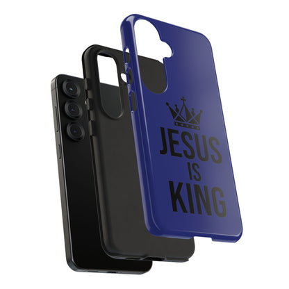 Jesus Is King Phone Case – Christian Faith Religious Protective Cover
