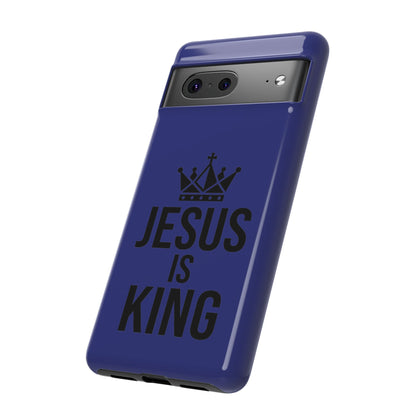 Jesus Is King Phone Case – Christian Faith Religious Protective Cover