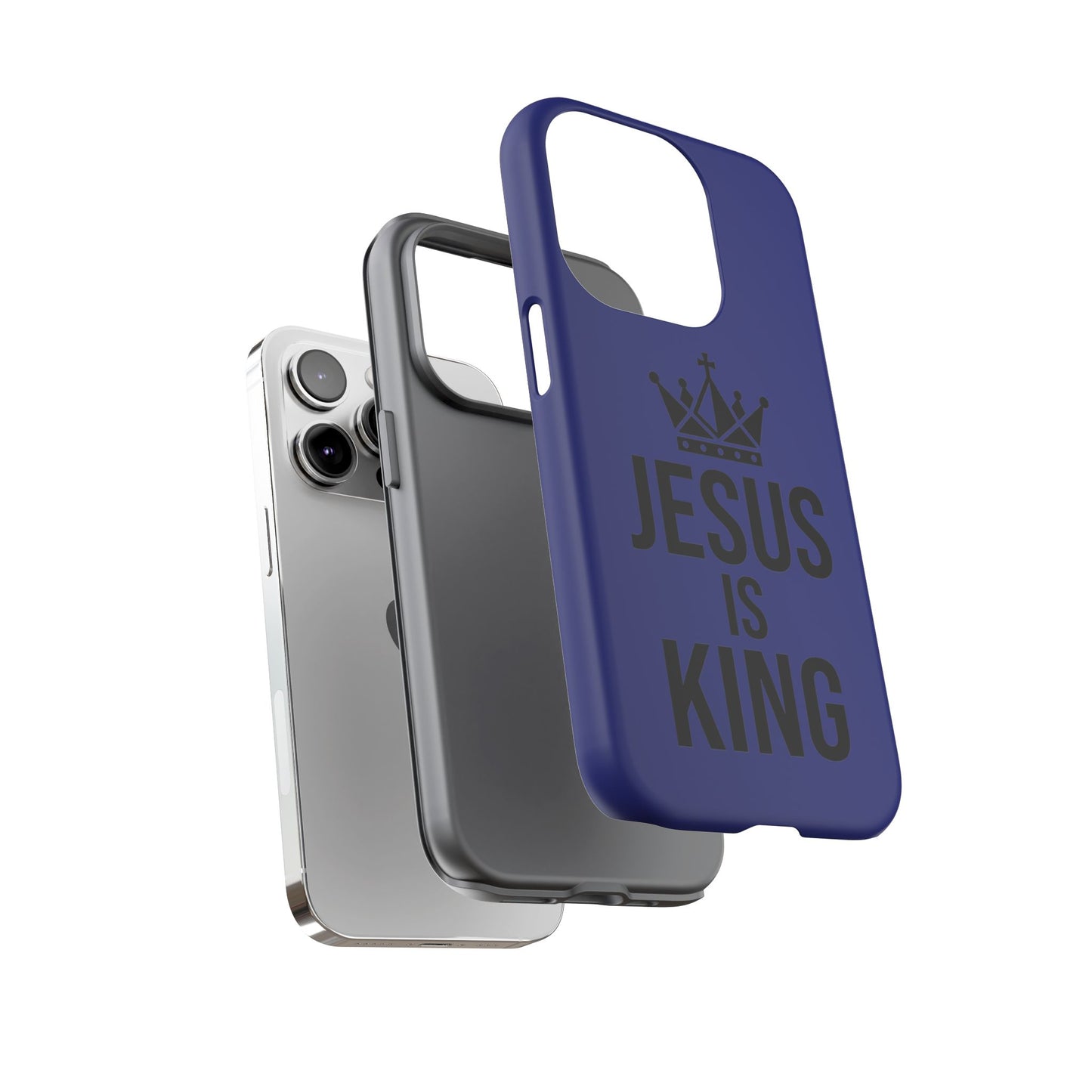 Jesus Is King Phone Case – Christian Faith Religious Protective Cover