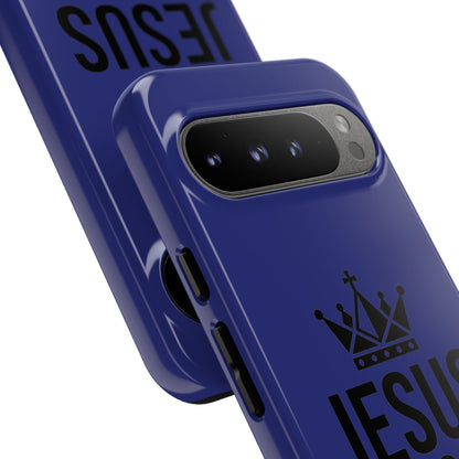 Jesus Is King Phone Case – Christian Faith Religious Protective Cover