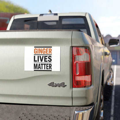 Car Magnet — "Ginger Lives Matter" Red Statement Magnet