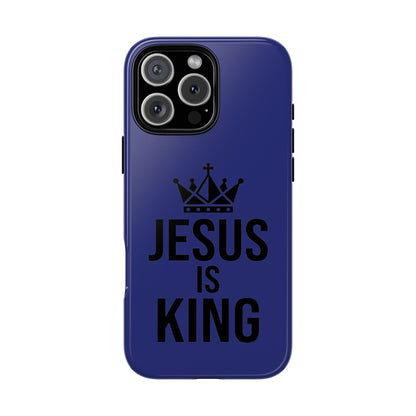 Jesus Is King Phone Case – Christian Faith Religious Protective Cover