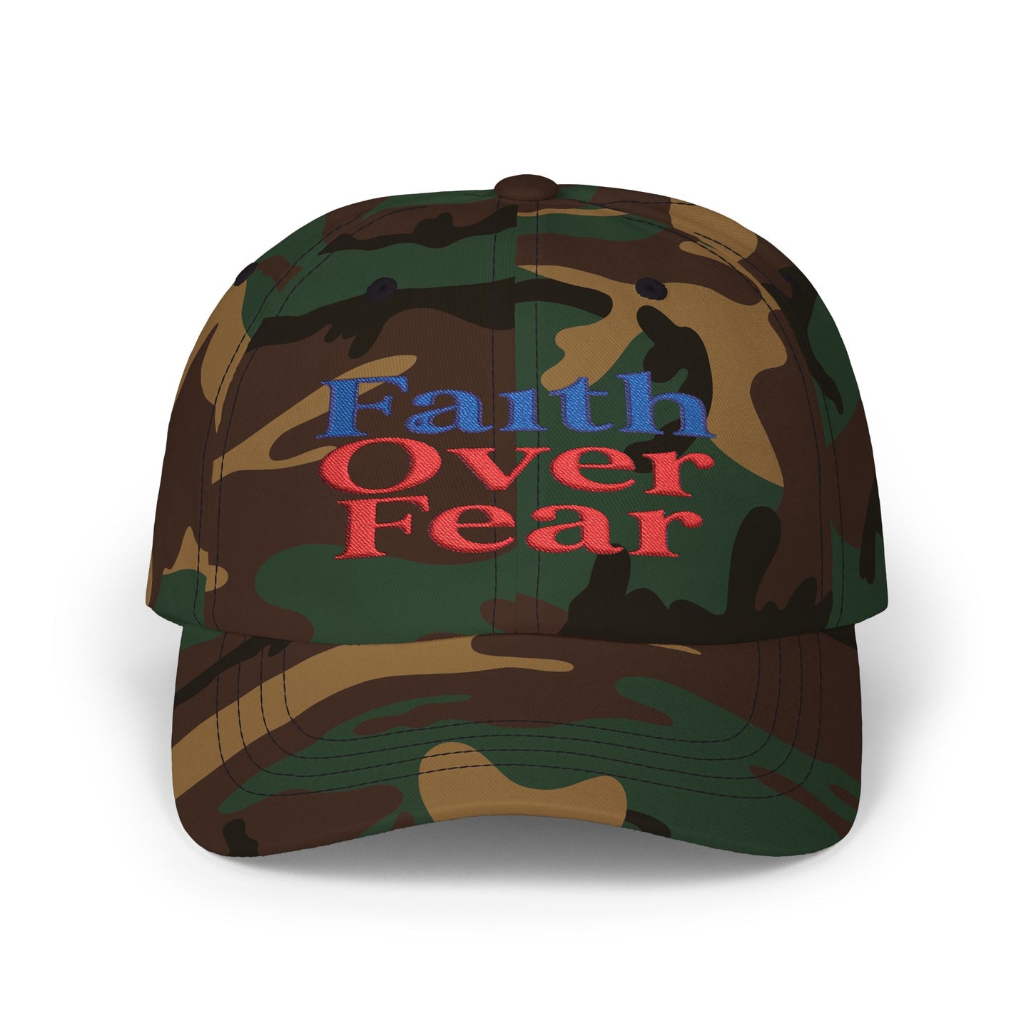 Faith Over Fear Dad Cap – Inspirational Christian Baseball Hat