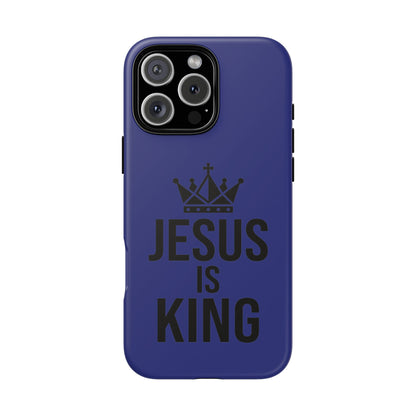 Jesus Is King Phone Case – Christian Faith Religious Protective Cover