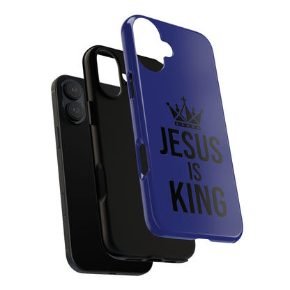 Jesus Is King Phone Case – Christian Faith Religious Protective Cover
