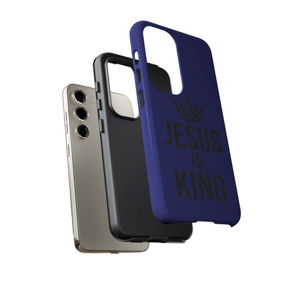 Jesus Is King Phone Case – Christian Faith Religious Protective Cover