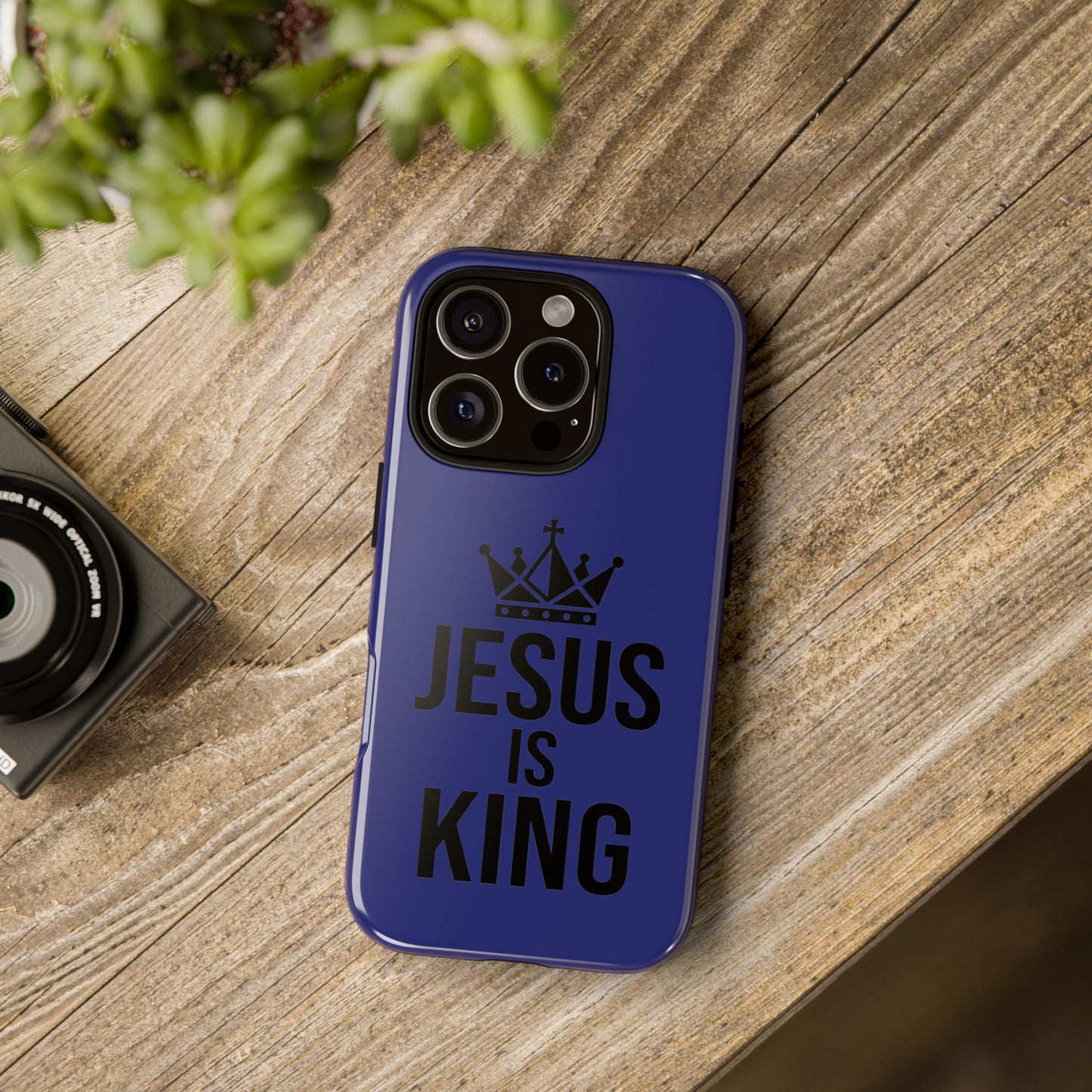 Jesus Is King Phone Case – Christian Faith Religious Protective Cover