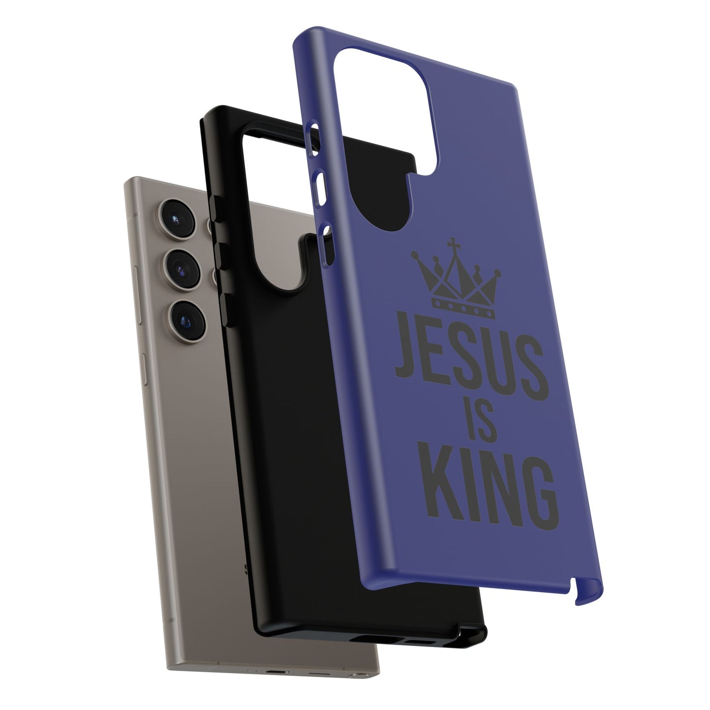 Jesus Is King Phone Case – Christian Faith Religious Protective Cover