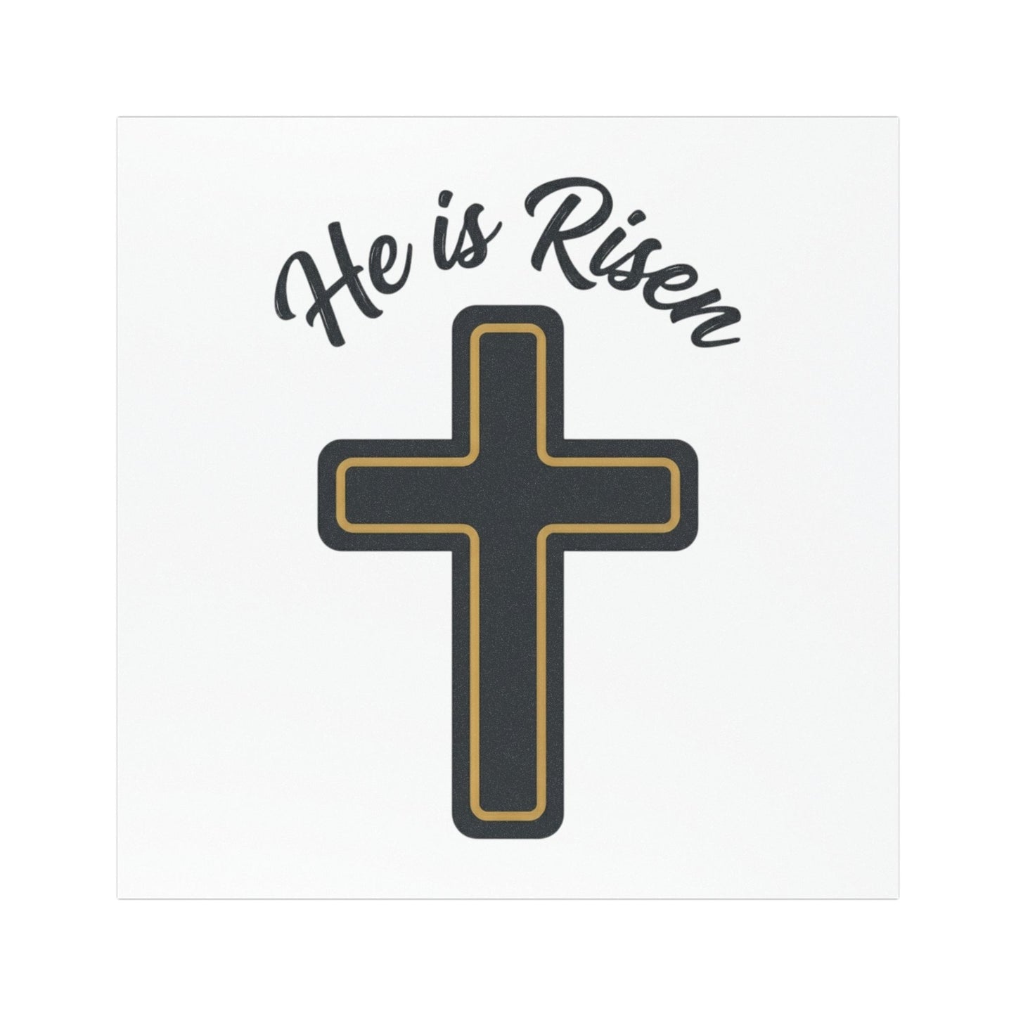 He Is Risen Cross Car Magnet — Easter Christian Faith Vehicle Sticker