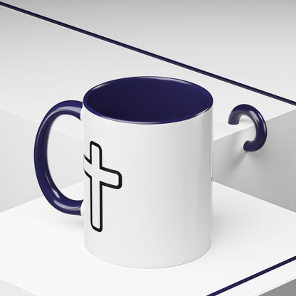 Jesus Is King Accent Coffee Mug — Christian Faith Religious Coffee Cup (11/15oz)