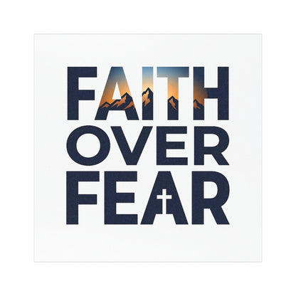 Faith Over Fear Car Magnet — Christian Inspirational Vehicle Decal
