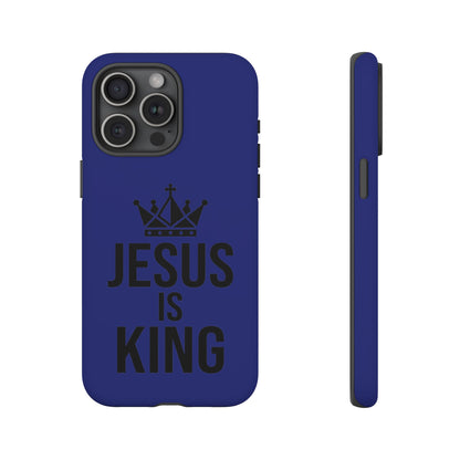 Jesus Is King Phone Case – Christian Faith Religious Protective Cover