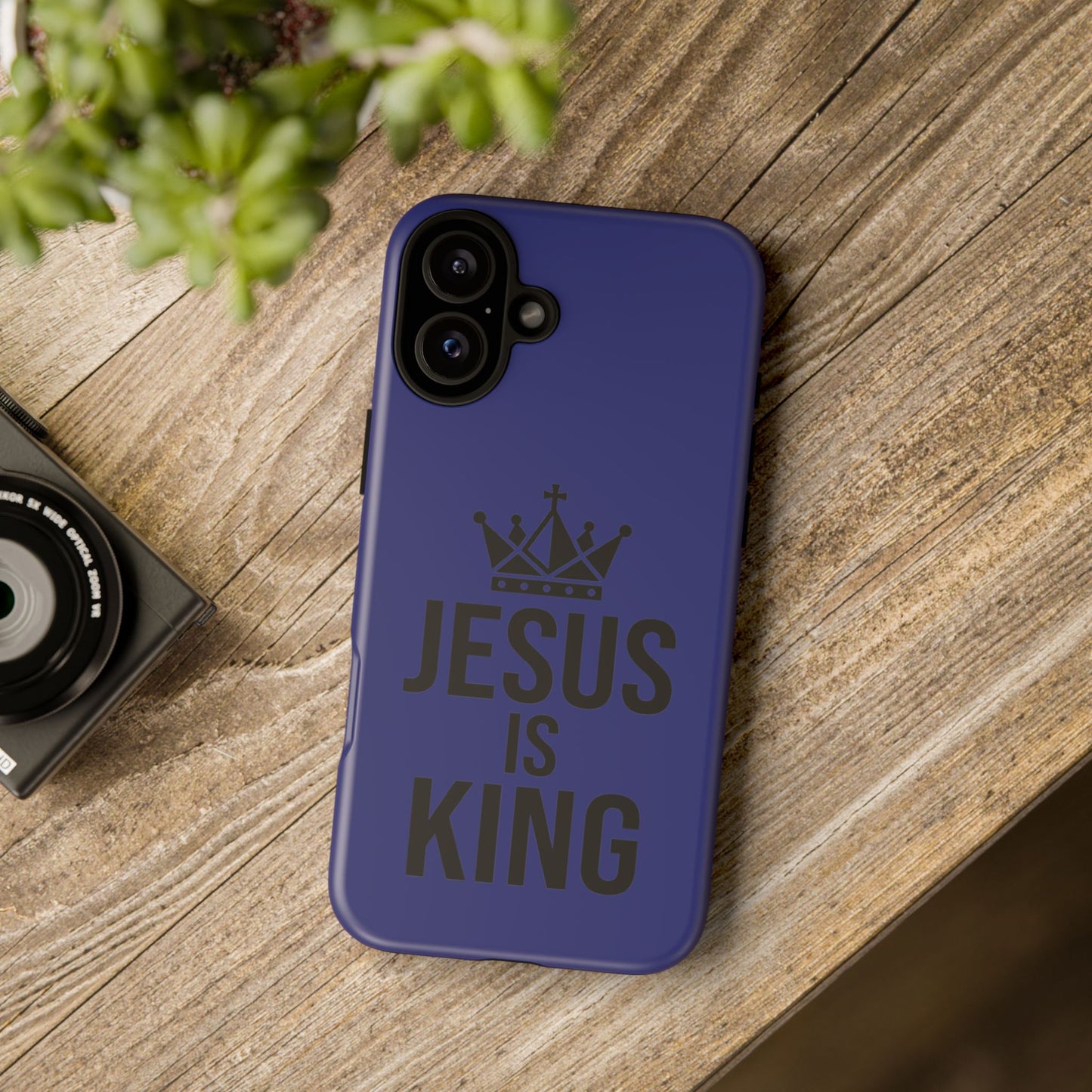 Jesus Is King Phone Case – Christian Faith Religious Protective Cover