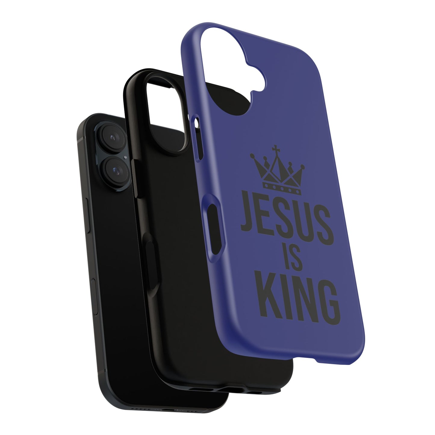 Jesus Is King Phone Case – Christian Faith Religious Protective Cover
