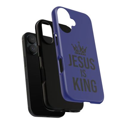 Jesus Is King Phone Case – Christian Faith Religious Protective Cover