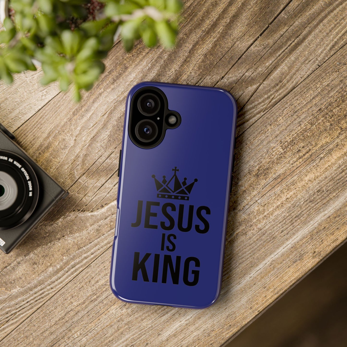 Jesus Is King Phone Case – Christian Faith Religious Protective Cover