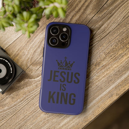Jesus Is King Phone Case – Christian Faith Religious Protective Cover
