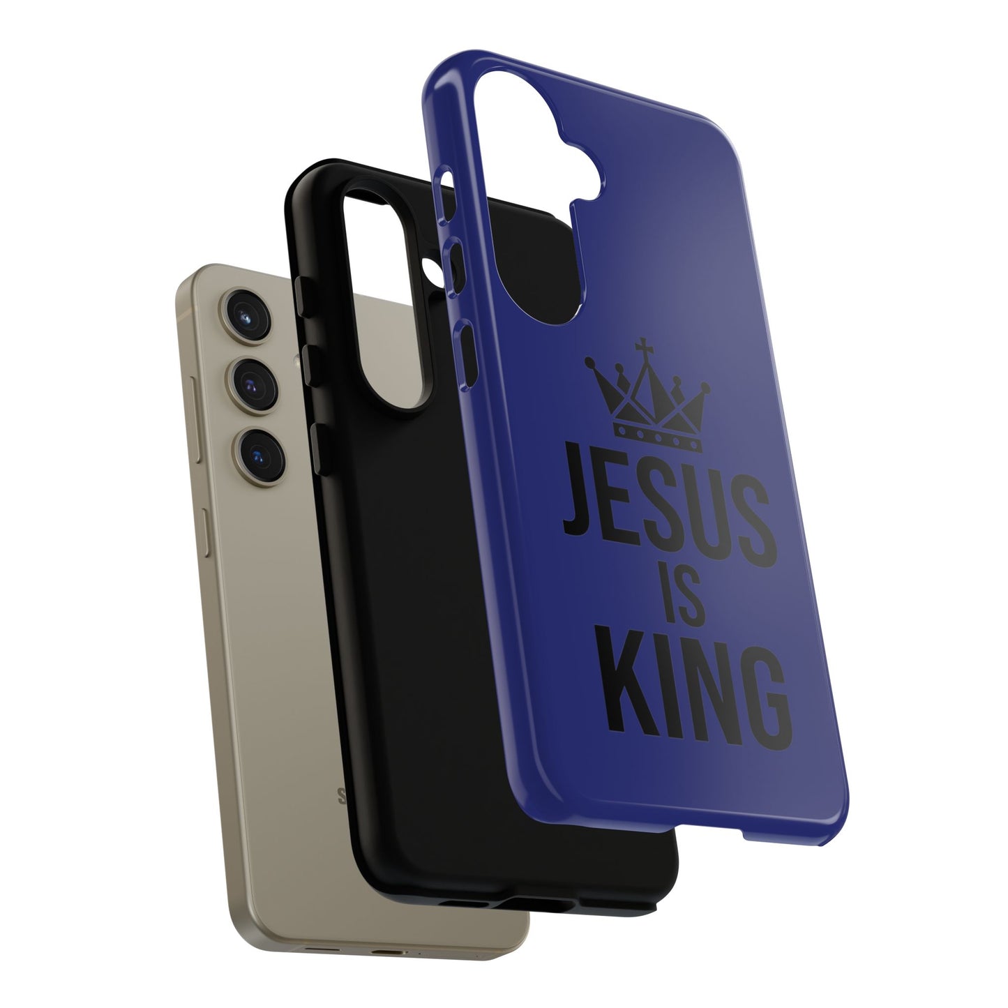 Jesus Is King Phone Case – Christian Faith Religious Protective Cover