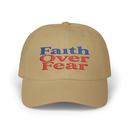 Faith Over Fear Dad Cap – Inspirational Christian Baseball Hat