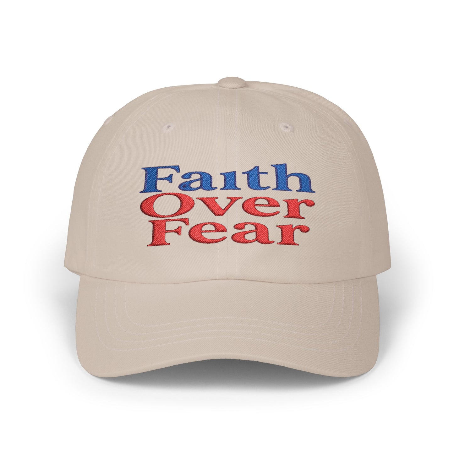 Faith Over Fear Dad Cap – Inspirational Christian Baseball Hat
