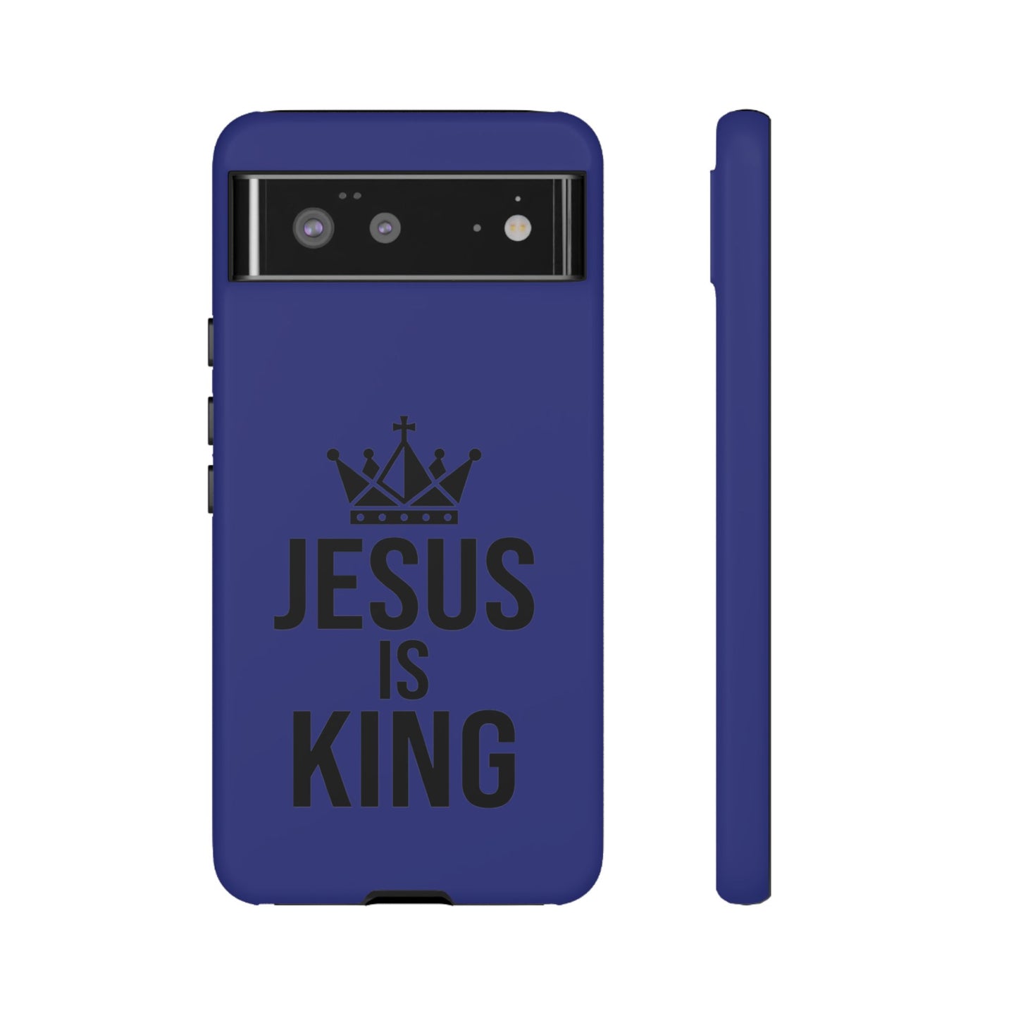 Jesus Is King Phone Case – Christian Faith Religious Protective Cover