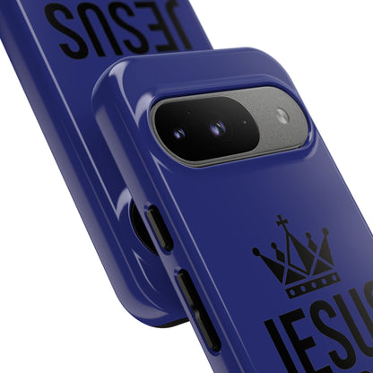 Jesus Is King Phone Case – Christian Faith Religious Protective Cover