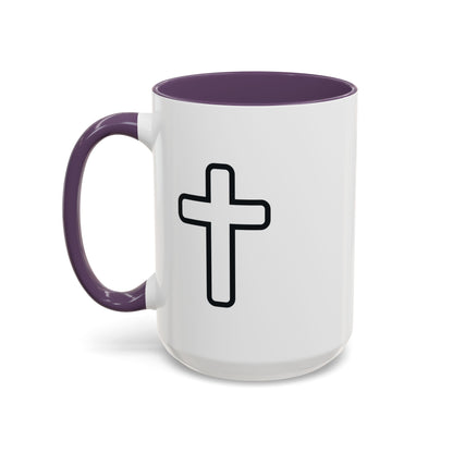 Jesus Is King Accent Coffee Mug — Christian Faith Religious Coffee Cup (11/15oz)