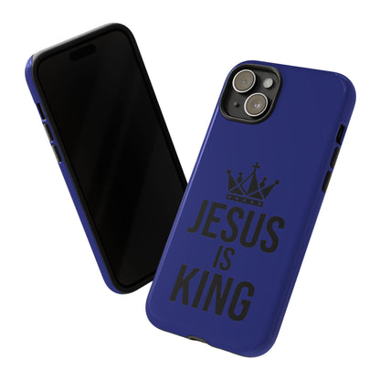 Jesus Is King Phone Case – Christian Faith Religious Protective Cover