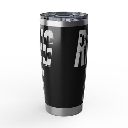20oz Tumbler —  Right Wing Woman (Black & White, American Flag Accent)