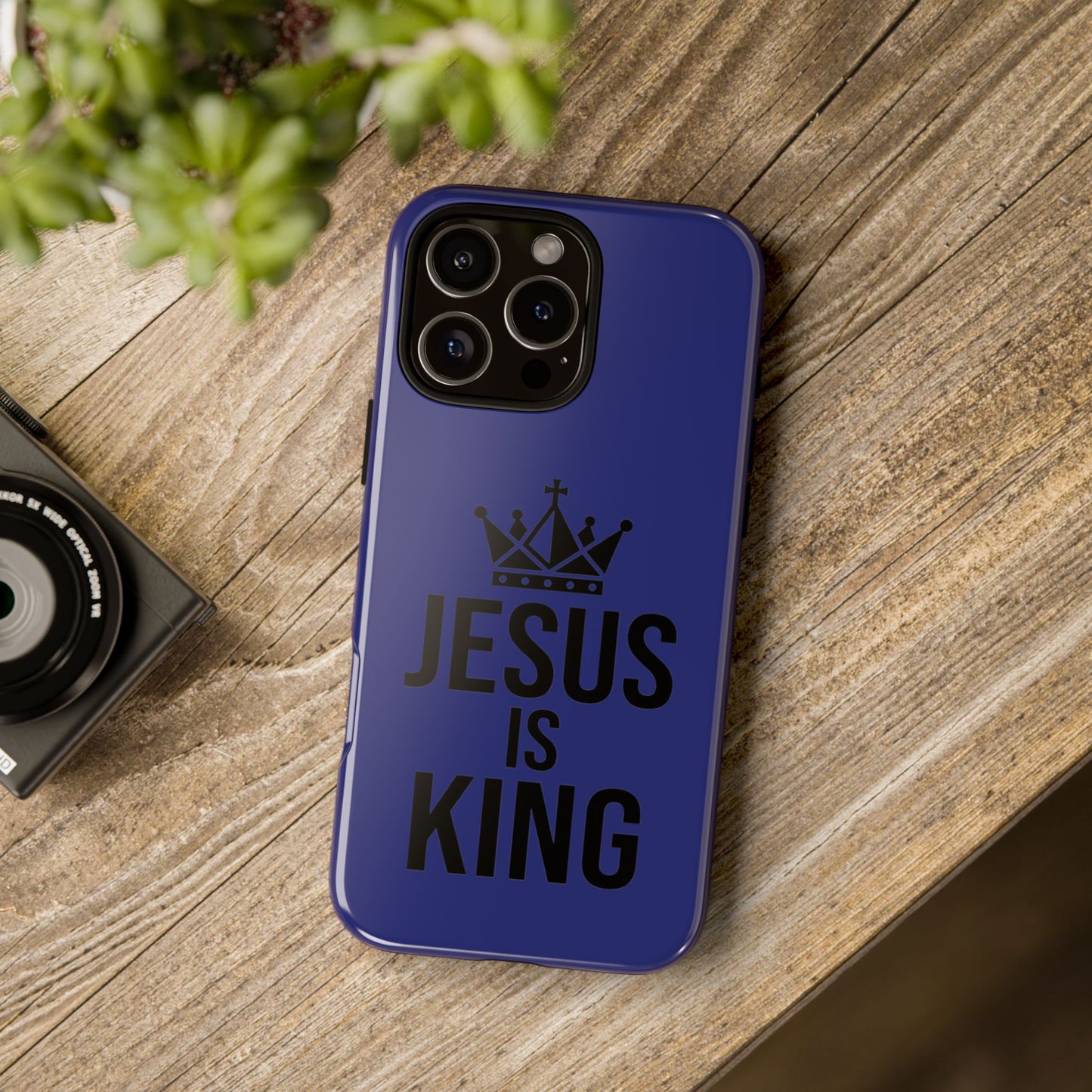 Jesus Is King Phone Case – Christian Faith Religious Protective Cover