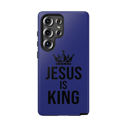 Jesus Is King Phone Case – Christian Faith Religious Protective Cover