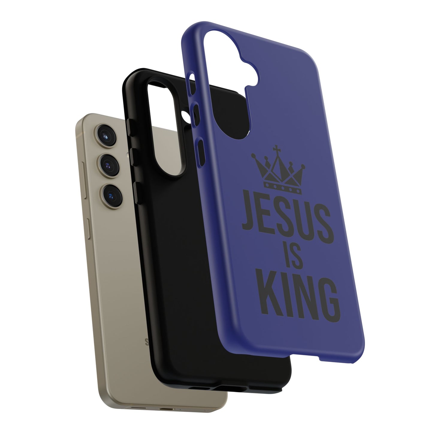 Jesus Is King Phone Case – Christian Faith Religious Protective Cover
