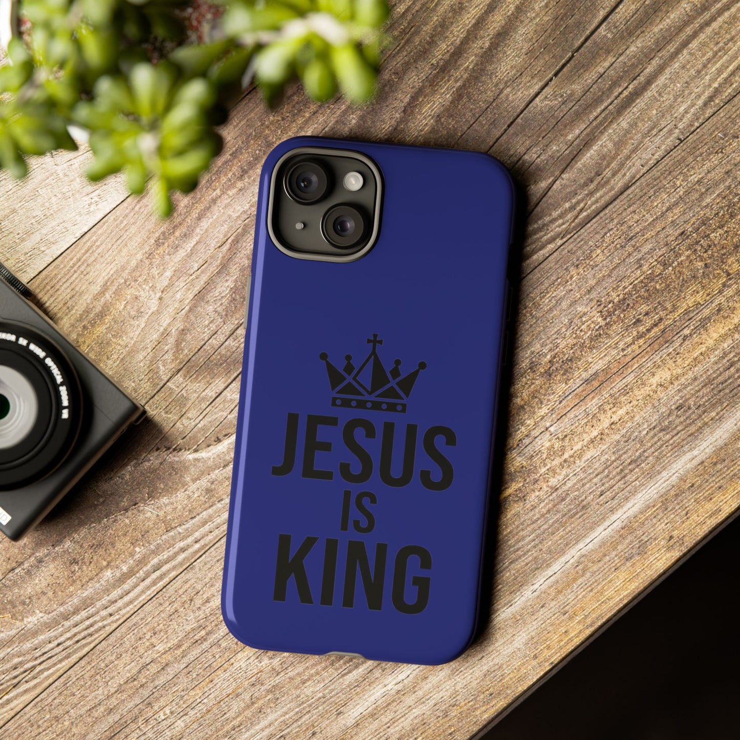 Jesus Is King Phone Case – Christian Faith Religious Protective Cover