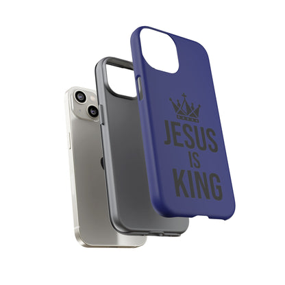 Jesus Is King Phone Case – Christian Faith Religious Protective Cover