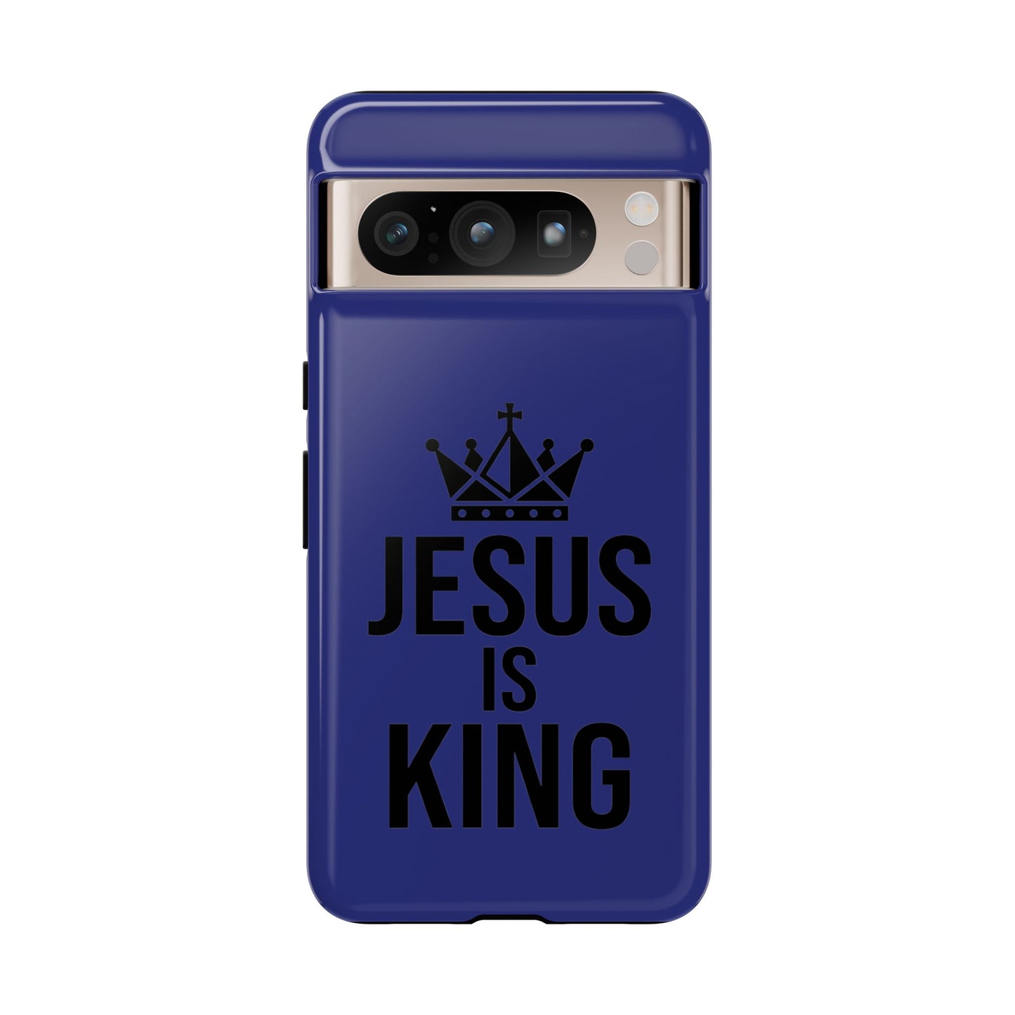 Jesus Is King Phone Case – Christian Faith Religious Protective Cover