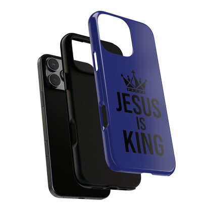 Jesus Is King Phone Case – Christian Faith Religious Protective Cover