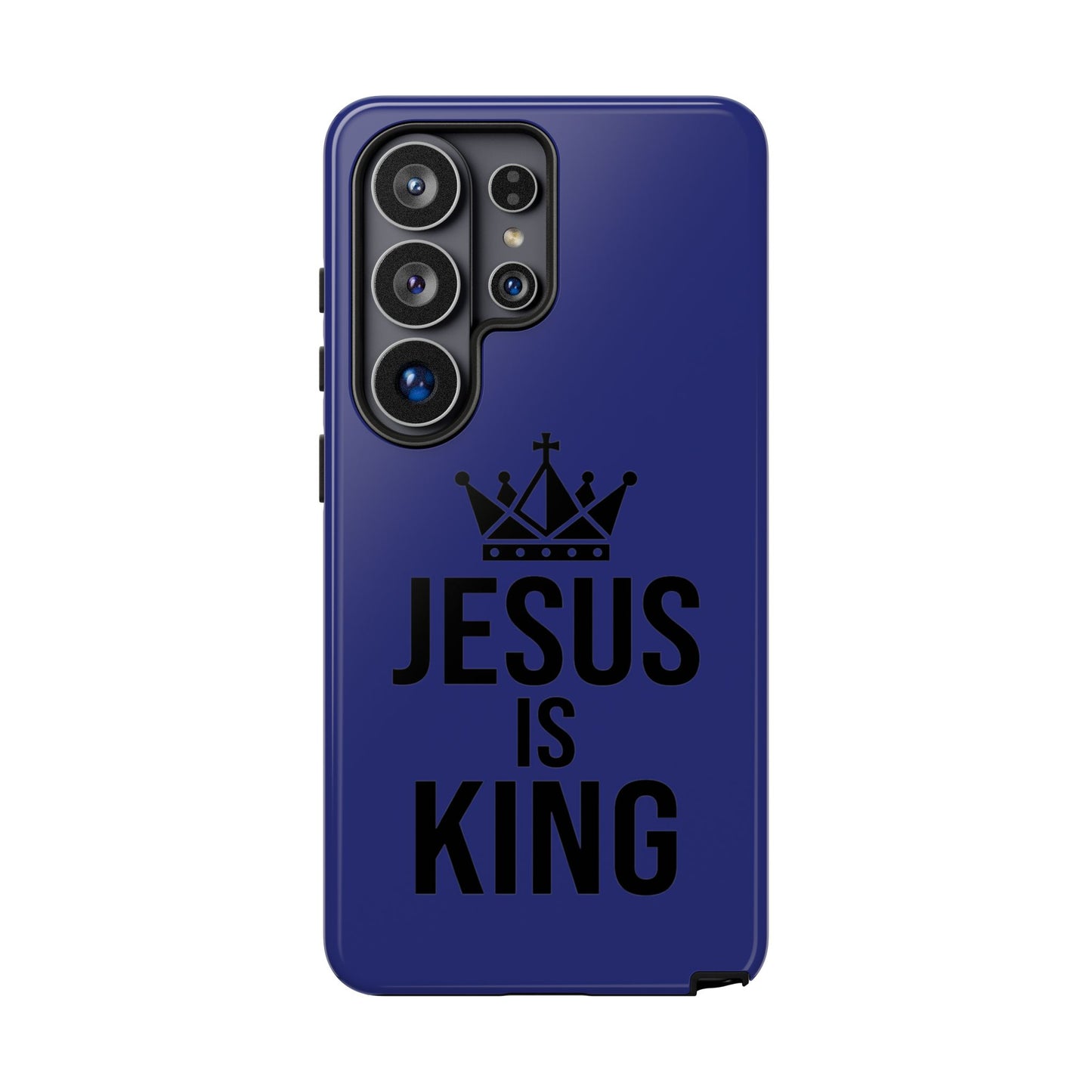 Jesus Is King Phone Case – Christian Faith Religious Protective Cover
