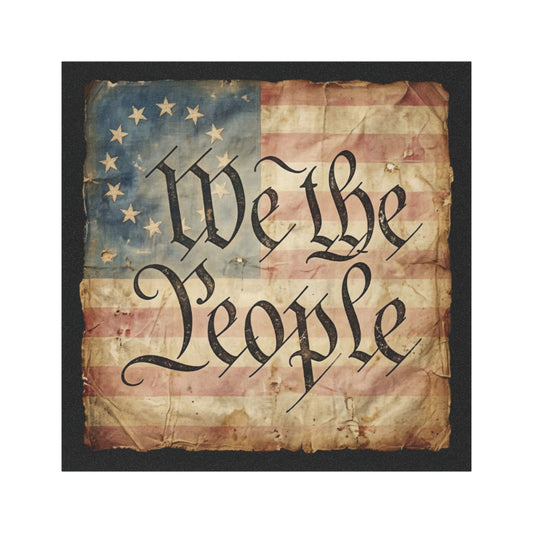 We the People American Flag Car Magnet — Patriotic Vintage Liberty Magnet