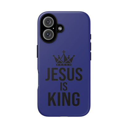 Jesus Is King Phone Case – Christian Faith Religious Protective Cover